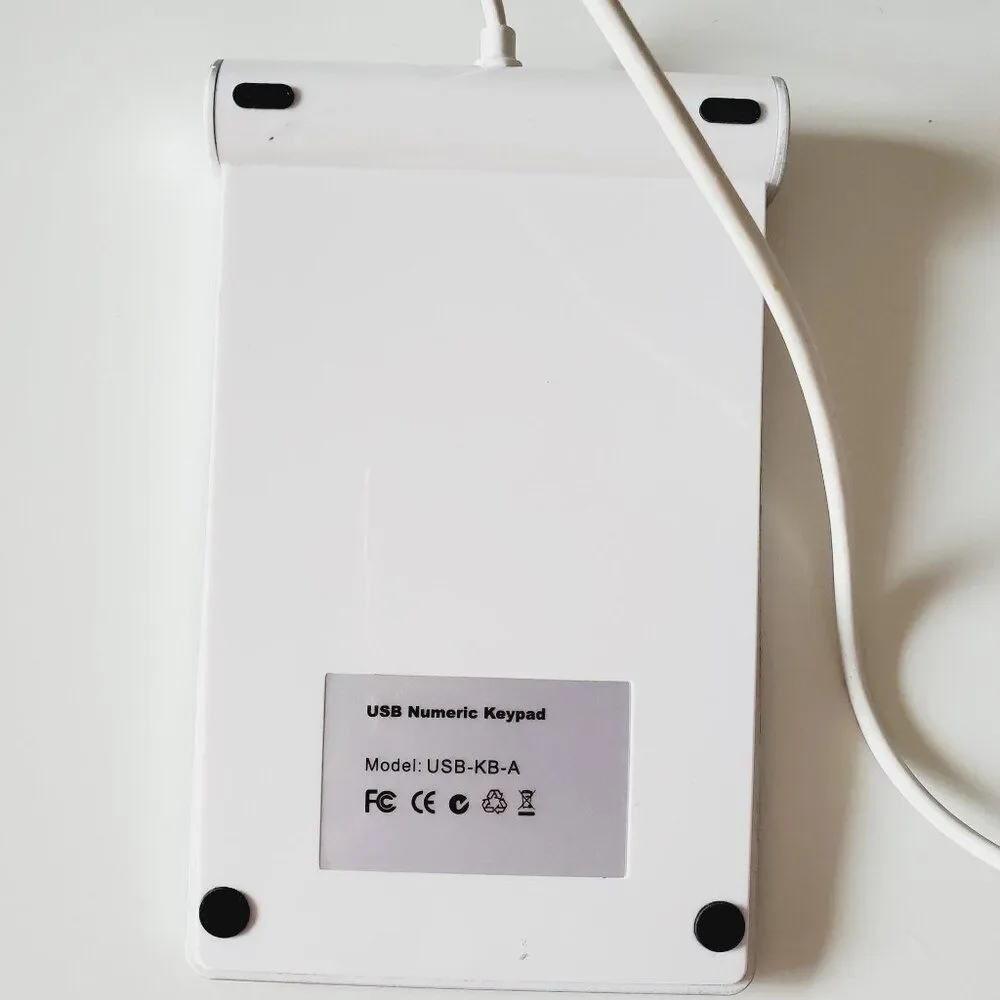 Wired Number Pad - USB Numeric Keypad Silver GUC